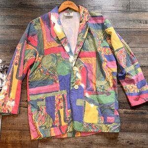 VINTAGE Colorful Abstract unisex Jacket
